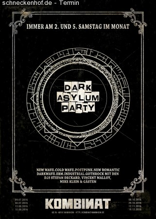 Dark Asylum Party Werbeplakat