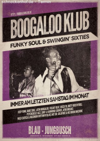 Boogaloo Klub Werbeplakat