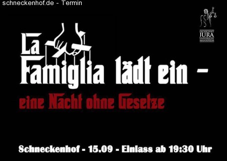 La Famiglia lädt ein -Nacht ohne Gesetze Werbeplakat