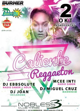 Caliente Reggaeton Werbeplakat