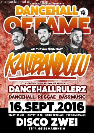 Dancehall of Fame Werbeplakat