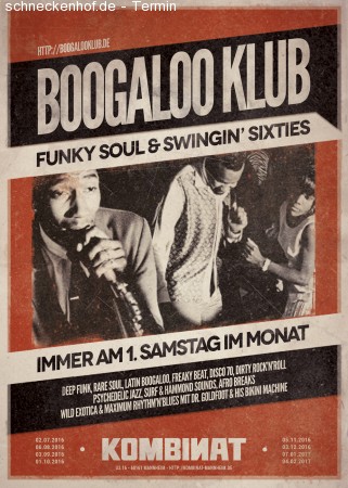 Boogaloo Klub Werbeplakat