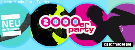 2000er Party Werbeplakat