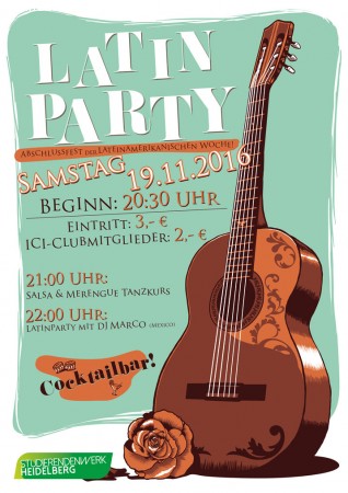 Latin-Party mit DJ Marco aus Mexiko Werbeplakat