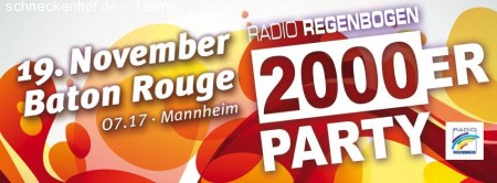 Radio Regenbogen 2000er Party Werbeplakat