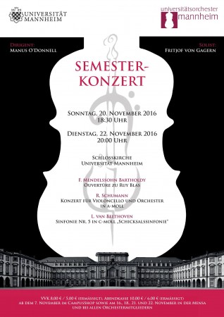 Semesterkonzert HWS 2016 Werbeplakat