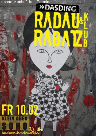 Radau & Rabatz Klub Werbeplakat