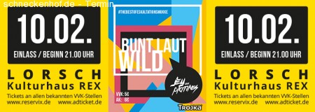 Bunt.Laut.Wild. Party Werbeplakat