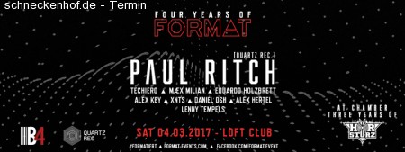 4 Years Format pres. Paul Ritch Werbeplakat