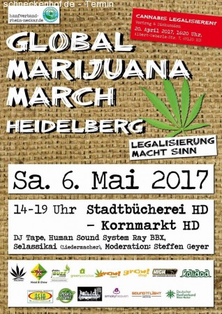 Global Marijuana March Heidelberg 2017 Werbeplakat