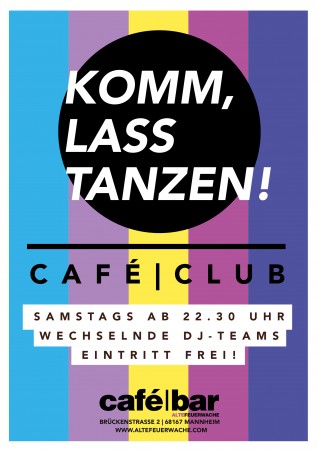 Café I club Team Night Grooves Werbeplakat