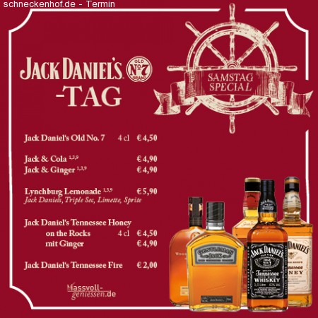 Jack Daniels Samstag im Nelson Werbeplakat
