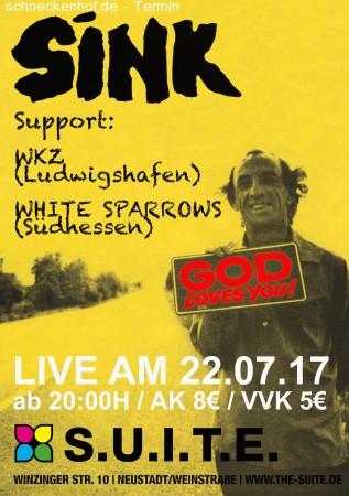 Live: Sink (UK), WKZ & White Sparrows Werbeplakat