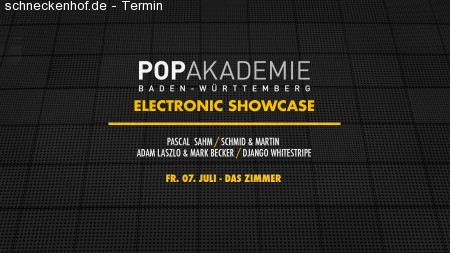 Electronic Showcase der Popakademie Werbeplakat