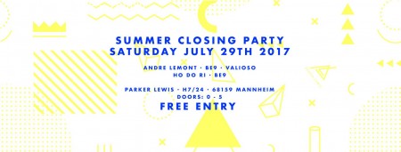 Parker Lewis Summer Closing (Free Entry) Werbeplakat