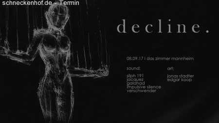 decline. presents Verschwender Werbeplakat