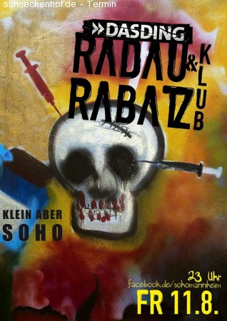 Radau & Rabatz Klub Werbeplakat