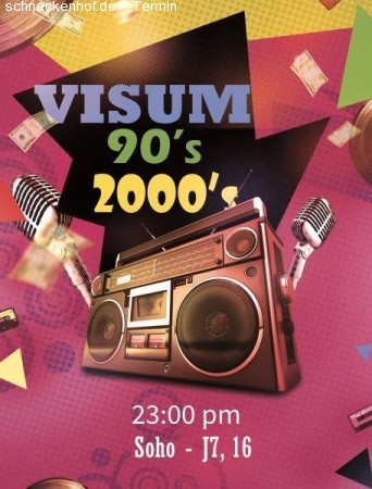 VISUM goes SOHO: 90s / 2000s Party Werbeplakat