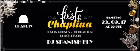 Fiesta Chaplina -Raggaeton, Latin, Black Werbeplakat