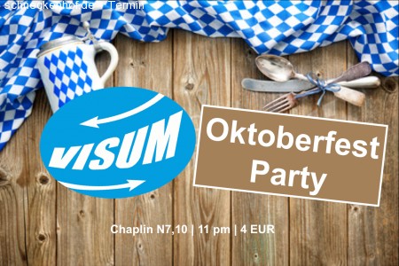 VISUM goes Chaplin: Oktoberfest Party Werbeplakat