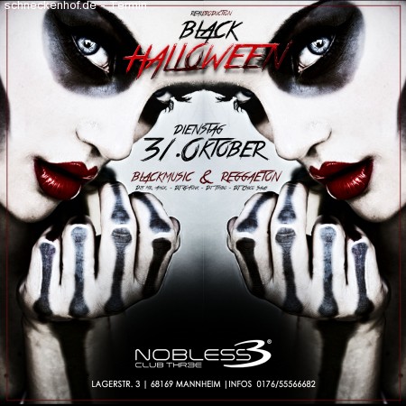 Black Halloween - Die 31.10. Club Nobles Werbeplakat
